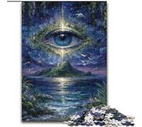Puzzles Œil mystérieux 1000 pièces pour Adolescents, Cadeaux, Art intéressant, réduction du Stress, liste de souhaits avec Père Noël pour Les 14 Ans (26x38cm)