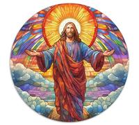 Puzzles impossibles Jésus dans Le Ciel pour Adultes. Puzzles pour Adultes de 1 000 pièces. Parfaits pour la décoration intérieure, Les Anniversaires, Les Vacances et Les Cadeaux 67,5 x 67,5 cm.