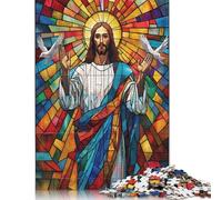 Puzzles impossibles pour adultes, puzzles artistiques chrétiens de Jésus, puzzles de 1000 pièces, puzzles en papier, cadeaux de Noël pour adultes, 1000 pièces (38x26 cm)
