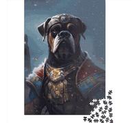 Puzzles impossibles pour adultes Rottweiler Viking 1000 pièces Puzzle en papier Puzzle Cadeaux de Noël pour adultes 1000 pièces (38x26 cm)