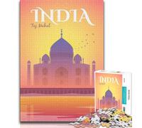 Puzzles Indiens 1000 pièces pour Adolescents, Aidez Le Cerveau à exercer des Jouets addictifs pour cultiver la Patience, Jeu de défi Unique 75x50cm