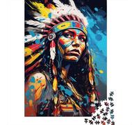 Puzzles Indiens artistiques et colorés, 500 pièces, pour Adultes, Jouets éducatifs, Jeux en Famille, Cadeaux d'anniversaire, 500 pièces (52 x 38 cm)