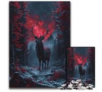 Puzzles Iris Deer dans la forêt 1000 pièces pour Adultes Puzzles pour Adultes Activité Amusante en Famille Défi cérébral Cadeau Parfait pour Adolescent 1000 pièces (38x26 cm)