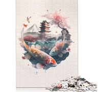 Puzzles Japonais emblématiques de 1 000 pièces, Niveau de difficulté 1, pour Adultes, renforcent Les Liens familiaux (1 000 pièces, 38 x 26 cm).
