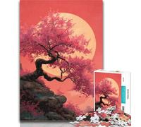 Puzzles Japonais en Fleurs de Cerisier pour Adultes et Adolescents, Difficiles et complexes, avec des pièces entièrement emboîtables de Formes aléatoires 26x38cm