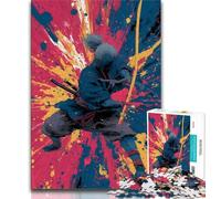 Puzzles Japonais Golden Ninja 1000 pièces pour Adultes, Cadeaux, Jouets addictifs pour la décoration de la Maison (38x26cm)