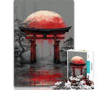 Puzzles Japonais Torii Gate 1000 pièces pour Adolescents, Anti-Stress, défi Difficile, à Offrir en Cadeau à Toute la Famille 50x75cm