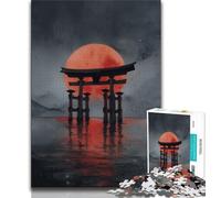 Puzzles Japonais Torii Gate 1000 pièces pour Adolescents, Cadeaux, Jeu de Quiz, décoration Murale, Cadeaux Uniques d'anniversaire et de Noël 50x75cm