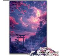 Puzzles Japonais Torii Gate pour Adolescents 1000 Puzzles, Jeux Amusants, Chaque pièce est Unique - Jeu Familial Stimulant (50x75cm)