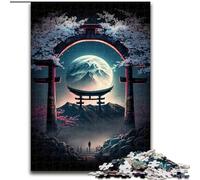Puzzles Japonais Torii Gate pour Adultes et Adolescents, 1000 pièces, activité familiale avec Affiche et fiche de Questions-réponses pour Les 14 Ans et Plus (50x75cm)