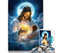 Puzzles Jésus 1000 pièces pour Adolescents, Aidez Le Cerveau à exercer des Jouets addictifs pour cultiver la Patience, Excellent Cadeau (38x26cm)