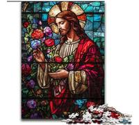 Puzzles Jésus Art pour Adolescents 1000 pièces, Jouets de Divertissement Familial, idéal comme Cadeau pour Toute la Famille 50x75cm