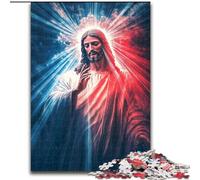 Puzzles Jésus Art pour Adultes 1000 pièces, Jeux Amusants, Chaque pièce est Unique - Jeu Familial Stimulant (50x75cm)