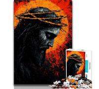 Puzzles Jésus doré pour Adolescents 1000 pièces, Aidez Le Cerveau à exercer des Jouets addictifs pour cultiver la Patience Une œuvre d'art (38x26cm)