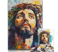 Puzzles Jésus pour Adolescents 1000 Puzzles, Difficiles à compléter mais Amusants et Humoristiques, Cadeau d'anniversaire, Cadeaux, Art Mural 38x26cm