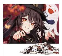 Puzzles Jeux éducatifs Genshin Impact Hu Tao Puzzles en Bois décoration Artistique pour la Maison 19,7x29,5 Pouces