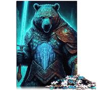 Puzzles Jeux éducatifs Guerriers Ours Astral Puzzles en Bois Puzzle éducatif 19,7x29,5 Pouces