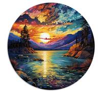 Puzzles Jeux éducatifs Lac Baïkal Puzzles colorés pour Adultes 1000 Puzzles 67,5x67,5 cm Jeu de Casse-tête Grands Cadeaux pour Noël