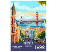 Puzzles Jigsaw 1000 Pièces à San Francisco Puzzles 70x50cm/1000pcs pour Adultes Et Enfants Cadeau Jeu D'Intelligence Familial DIY Carton