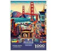 Puzzles Jigsaw 1000 Pièces à San Francisco Puzzles 70x50cm/1000pcs pour Enfants Cadeau Jeu D'Intelligence Pression Réduite DIY Carton