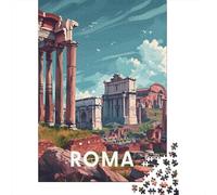 Puzzles Jigsaw 1000 Pièces Anciennes ruines de Rome Puzzles 52x38cm/1000pcs pour Enfants Cadeau Jeu D'Intelligence Familial Bricolage Carton