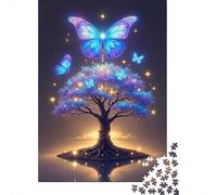 Puzzles Jigsaw 1000 Pièces Arbre Papillon Magique Puzzles 52x38cm/1000pcs pour Adultes Et Enfants Cadeau Jeu D'Intelligence Pression Réduite DIY Carton