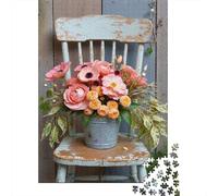 Puzzles Jigsaw 1000 Pièces Arrangement Floral Rustique Puzzles 52x38cm/1000pcs pour Adultes Et Enfants Cadeau Jeu D'Intelligence Familial DIY Carton