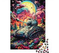 Puzzles Jigsaw 1000 Pièces Art de Char psychédélique Puzzles 70x50cm/1000pcs pour Enfants Cadeau Jeu D'Intelligence Familial DIY Carton
