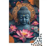 Puzzles Jigsaw 1000 Pièces Art de la Statue de Bouddha Puzzles 70x50cm/1000pcs pour Adultes Et Enfants Cadeau Jeu D'Intelligence Pression Réduite DIY Carton