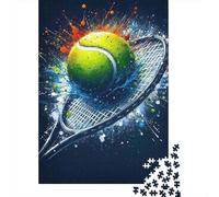 Puzzles Jigsaw 1000 Pièces Art d'impact de Balle de Tennis Puzzles 52x38cm/1000pcs pour Enfants Cadeau Jeu D'Intelligence Familial Bricolage Carton