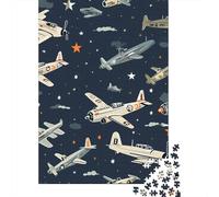 Puzzles Jigsaw 1000 Pièces Avions Vintage Ciel Puzzles 38x26cm/1000pcs pour Enfants Cadeau Jeu D'Intelligence Pression Réduite DIY Carton