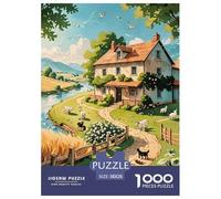Puzzles Jigsaw 1000 Pièces Belles Maisons Rurales Puzzles 38x26cm/1000pcs pour Adultes Et Enfants Cadeau Jeu D'Intelligence Familial DIY Carton