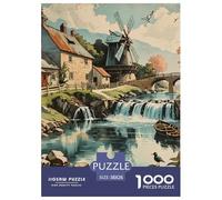 Puzzles Jigsaw 1000 Pièces Belles Maisons Rurales Puzzles 38x26cm/1000pcs pour Adultes Et Enfants Cadeau Jeu D'Intelligence Pression Réduite Bricolage Carton