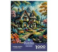 Puzzles Jigsaw 1000 Pièces Belles Maisons Rurales Puzzles 70x50cm/1000pcs pour Enfants Cadeau Jeu D'Intelligence Pression Réduite DIY Carton
