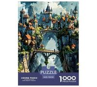 Puzzles Jigsaw 1000 Pièces Château Magique Puzzles 70x50cm/1000pcs pour Adultes Et Enfants Cadeau Jeu D'Intelligence Pression Réduite Bricolage Carton