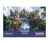 Puzzles Jigsaw 1000 Pièces Château Magique Puzzles 70x50cm/1000pcs pour Enfants Cadeau Jeu D'Intelligence Pression Réduite DIY Carton
