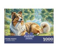 Puzzles Jigsaw 1000 Pièces Chien de Berger polonais des Basses Terres Puzzles 38x26cm/1000pcs pour Adultes Et Enfants Cadeau Jeu D'Intelligence Pression Réduite Bricolage Carton
