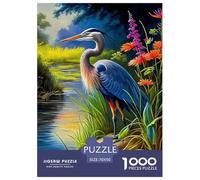 Puzzles Jigsaw 1000 Pièces Cigogne Blanche Puzzles 70x50cm/1000pcs pour Enfants Cadeau Jeu D'Intelligence Pression Réduite DIY Voitureton