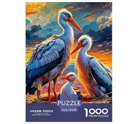 Puzzles Jigsaw 1000 Pièces Cigogne Blanche Puzzles 70x50cm/1000pcs pour Enfants Cadeau Jeu D'Intelligence Familial DIY Voitureton