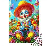 Puzzles Jigsaw 1000 Pièces Clown dans Le Jardin Puzzles 38x26cm/1000pcs pour Enfants Cadeau Jeu D'Intelligence Pression Réduite Bricolage Carton