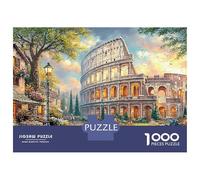 Puzzles Jigsaw 1000 Pièces Colisée de Rome au Coucher du Soleil Puzzles 70x50cm/1000pcs pour Enfants Cadeau Jeu D'Intelligence Familial DIY Carton