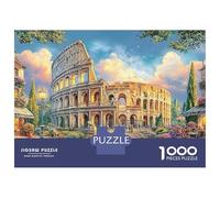Puzzles Jigsaw 1000 Pièces Colisée de Rome dans Le Village Puzzles 52x38cm/1000pcs pour Enfants Cadeau Jeu D'Intelligence Pression Réduite Bricolage Carton