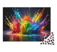 Puzzles Jigsaw 1000 Pièces Couleur Splash Art Puzzles 38x26cm/1000pcs pour Enfants Cadeau Jeu D'Intelligence Familial DIY Carton