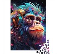 Puzzles Jigsaw 1000 Pièces Cyber Singe Portrait Puzzles 70x50cm/1000pcs pour Adultes Et Enfants Cadeau Jeu D'Intelligence Familial Bricolage Carton