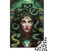 Puzzles Jigsaw 1000 Pièces Déesse du Serpent Medusa Puzzles 70x50cm/1000pcs pour Adultes Et Enfants Cadeau Jeu D'Intelligence Familial Bricolage Carton