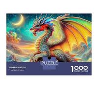 Puzzles Jigsaw 1000 Pièces Dragon Arc-en-Ciel sur Le pic de la Montagne Puzzles 52x38cm/1000pcs pour Adultes Et Enfants Cadeau Jeu D'Intelligence Familial Bricolage Carton