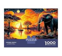 Puzzles Jigsaw 1000 Pièces Elephant par Sunset River Puzzles 70x50cm/1000pcs pour Adultes Et Enfants Cadeau Jeu D'Intelligence Pression Réduite Bricolage Carton