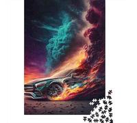 Puzzles Jigsaw 1000 Pièces Explosion de Voiture d'incendie Puzzles 70x50cm/1000pcs pour Enfants Cadeau Jeu D'Intelligence Pression Réduite Bricolage Carton