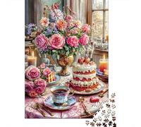 Puzzles Jigsaw 1000 Pièces fête thé Vintage Puzzles 70x50cm/1000pcs pour Enfants Cadeau Jeu D'Intelligence Familial DIY Carton