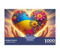 Puzzles Jigsaw 1000 Pièces Fleurs d'amour Puzzles 38x26cm/1000pcs pour Adultes Et Enfants Cadeau Jeu D'Intelligence Familial Bricolage Voitureton